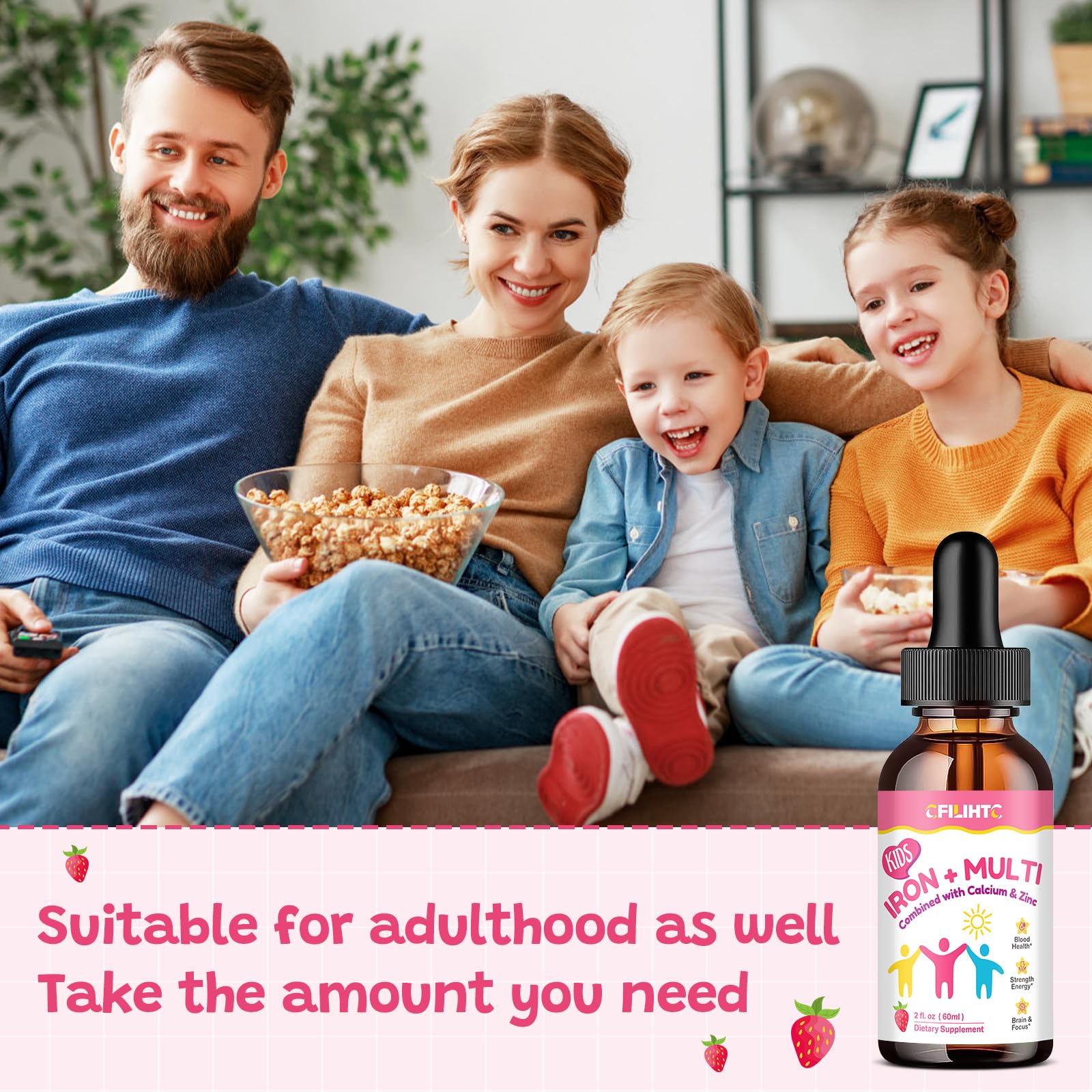 CFILIHTC iron drops used with juice or yogurt for family routine.