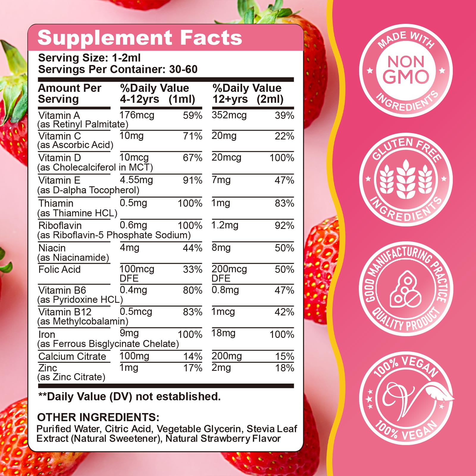 Kids-friendly CFILIHTC iron drops taste and easy administration.