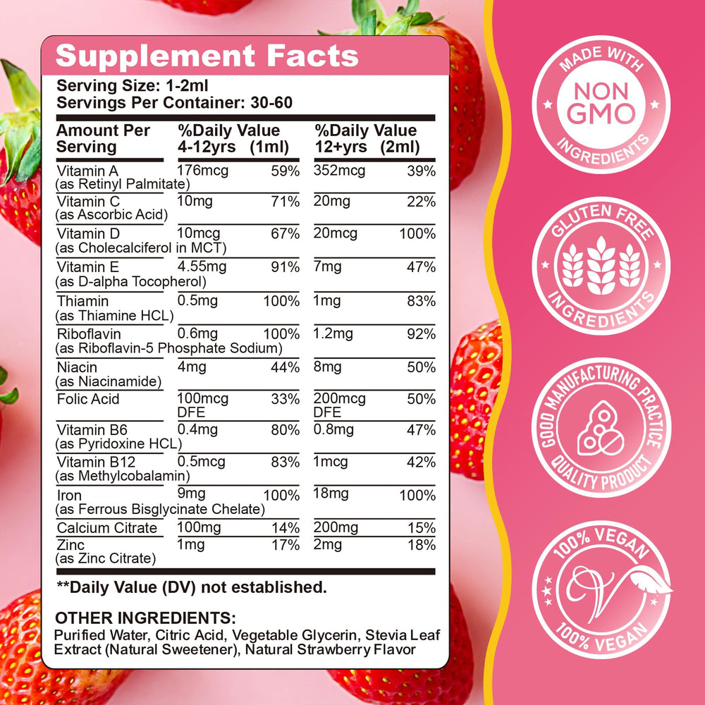 Kids-friendly CFILIHTC iron drops taste and easy administration.