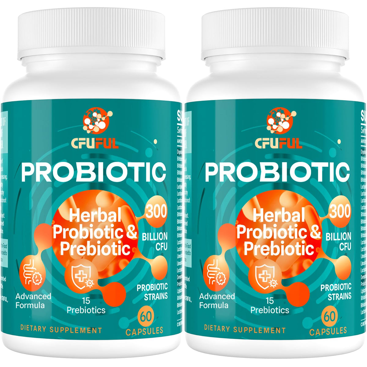 Cfuful probiotics bottle cap close-up for easy daily dosing