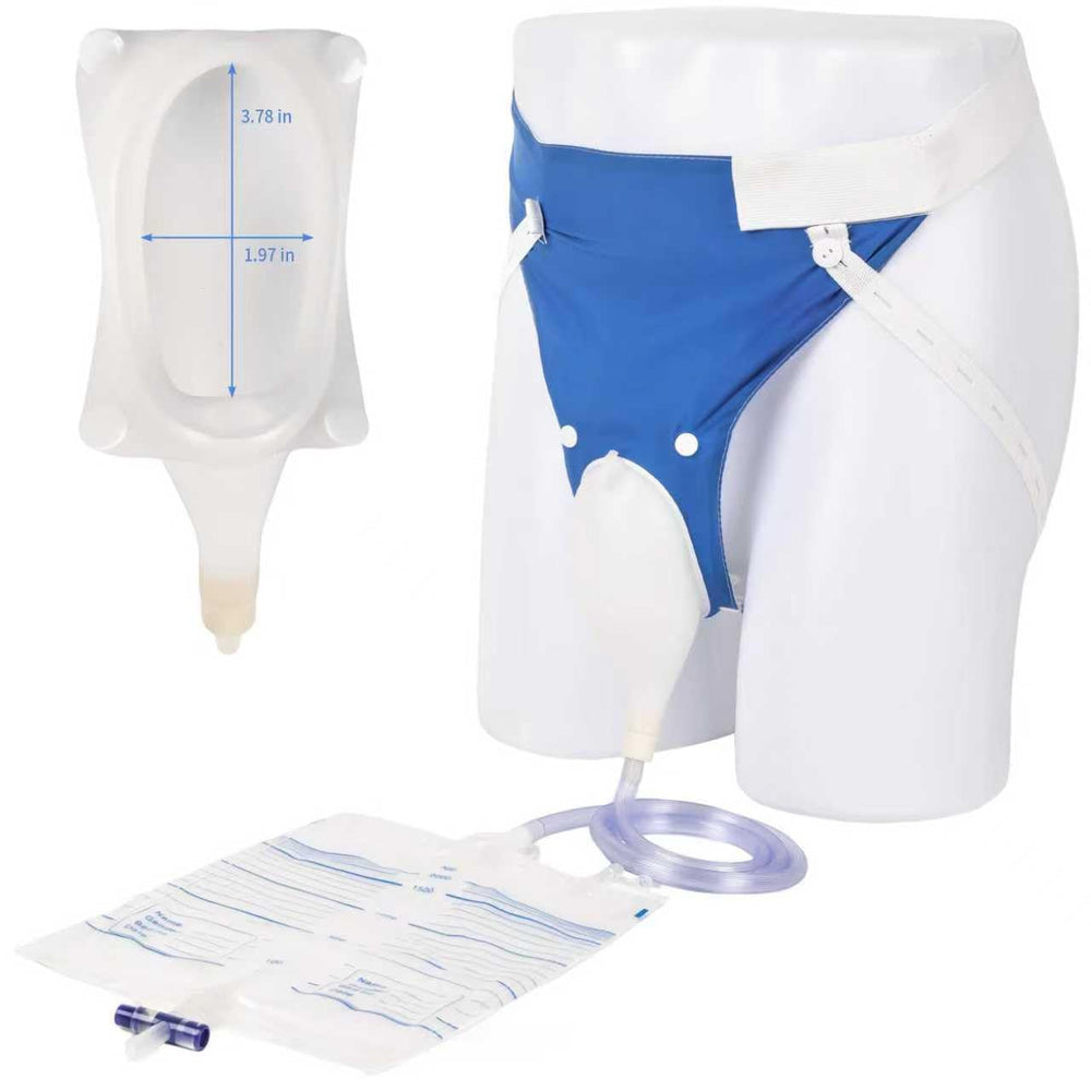 Cgkvz urine collection bag with side outlet showing backflow prevention for safe daily use