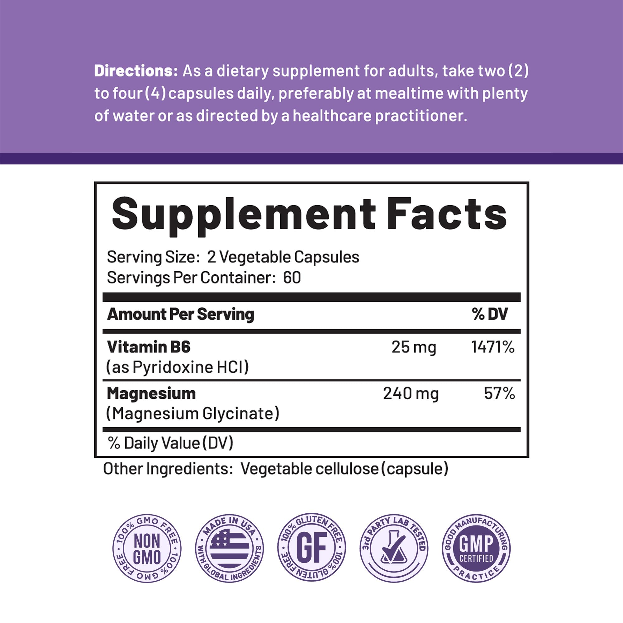 CGMLABS magnesium glycinate gluten-free packaging for allergy-conscious shoppers
