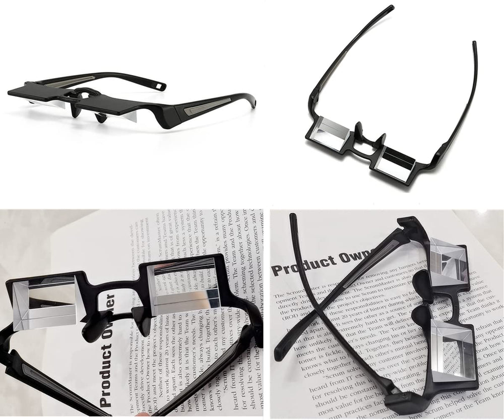 CHANGAR Prism Glasses worn for bed reading and watching TV in bed.