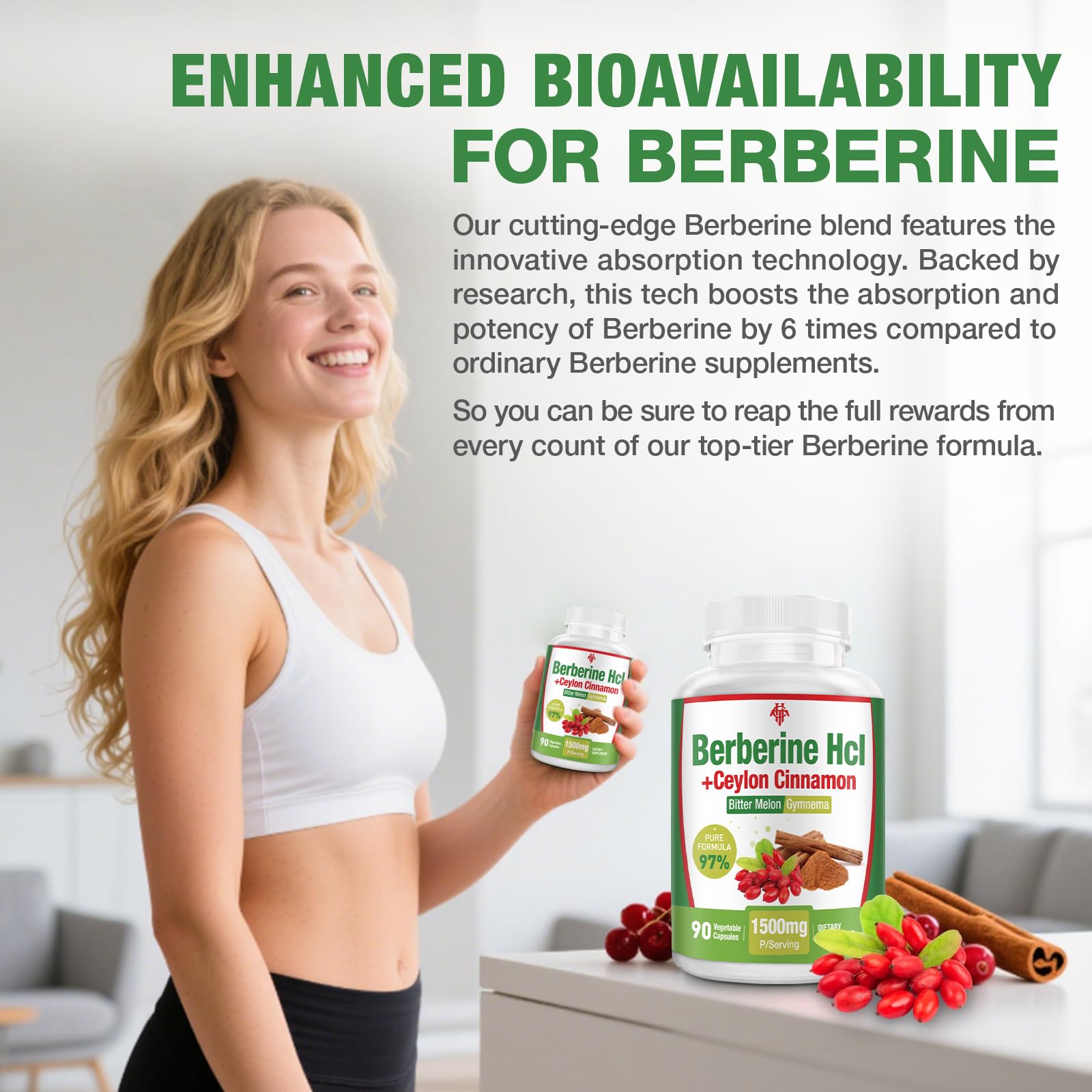 CHANUBITO Berberine packaging mockup on a clean surface