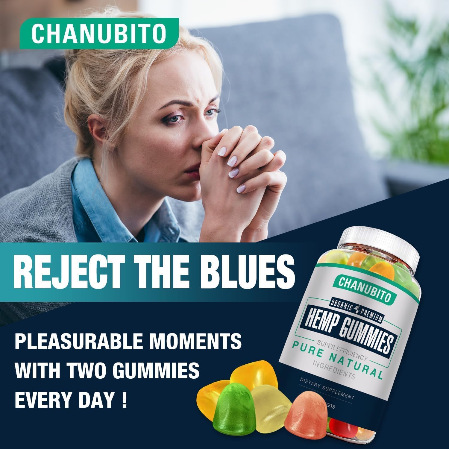 CHANUBITO hemp gummies Colorado origin label highlighting natural sourcing.
