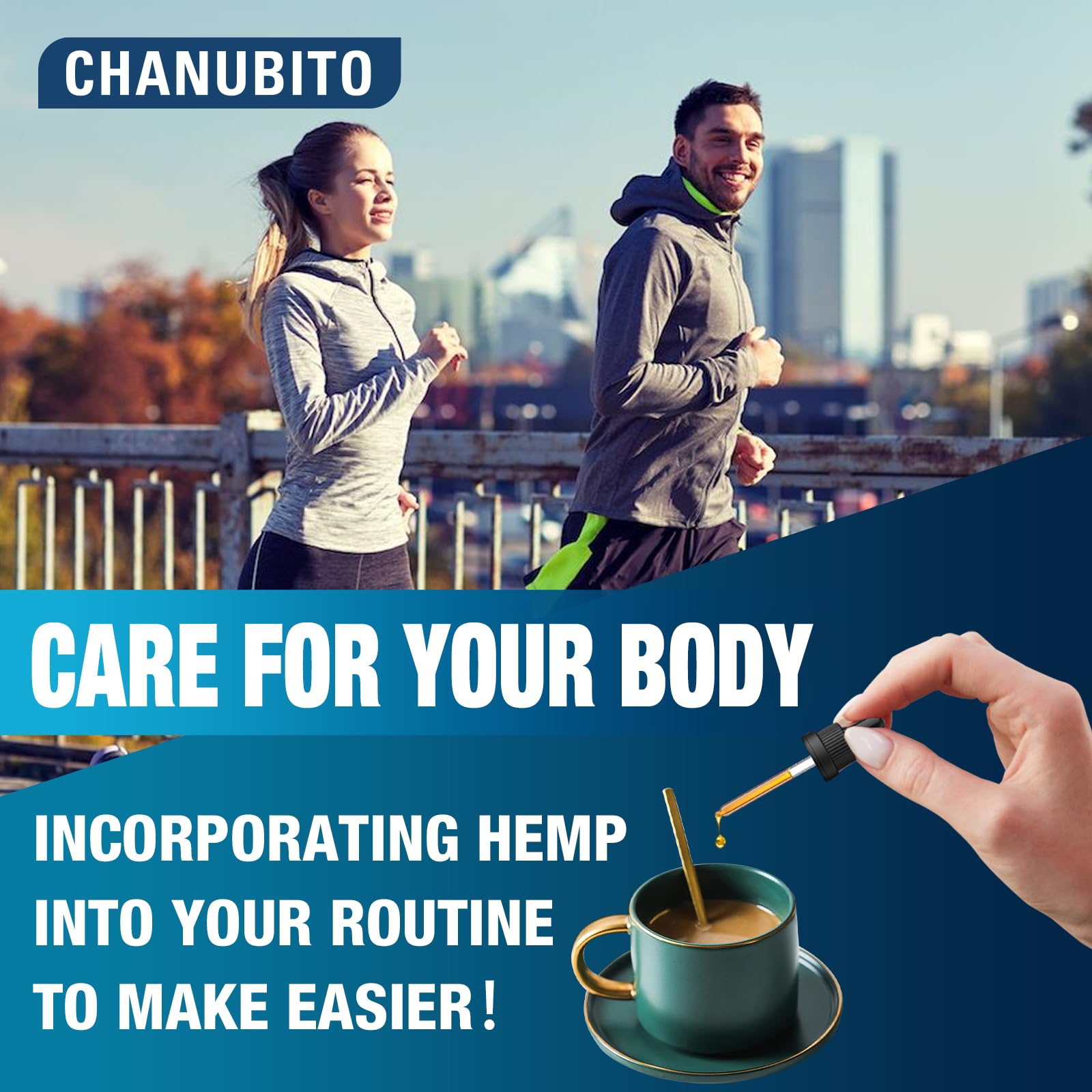 CHANUBITO hemp oil 2-pack packaging shown for value and convenience.
