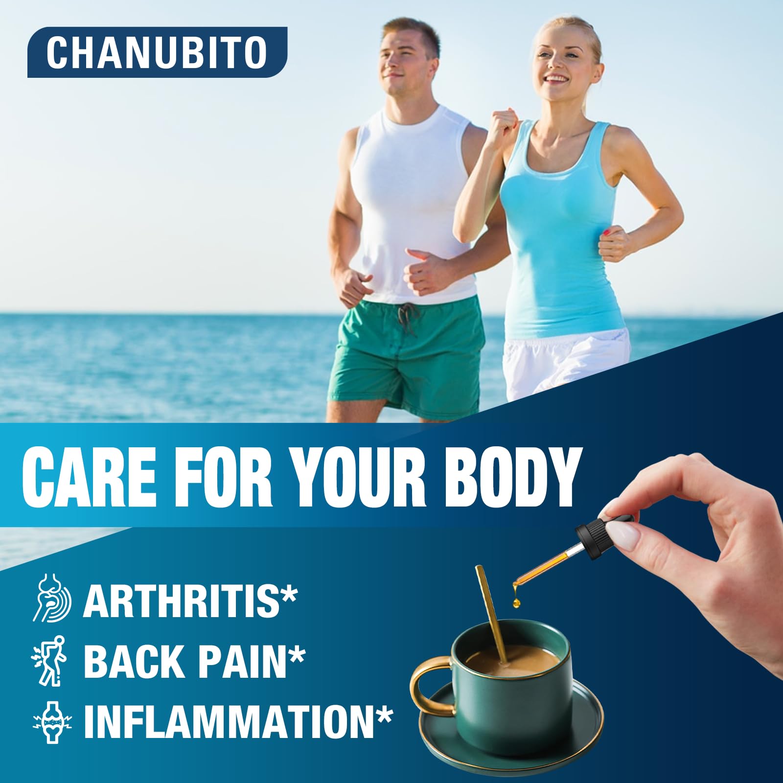 CHANUBITO hemp oil glass dropper dispense enables precise dosing