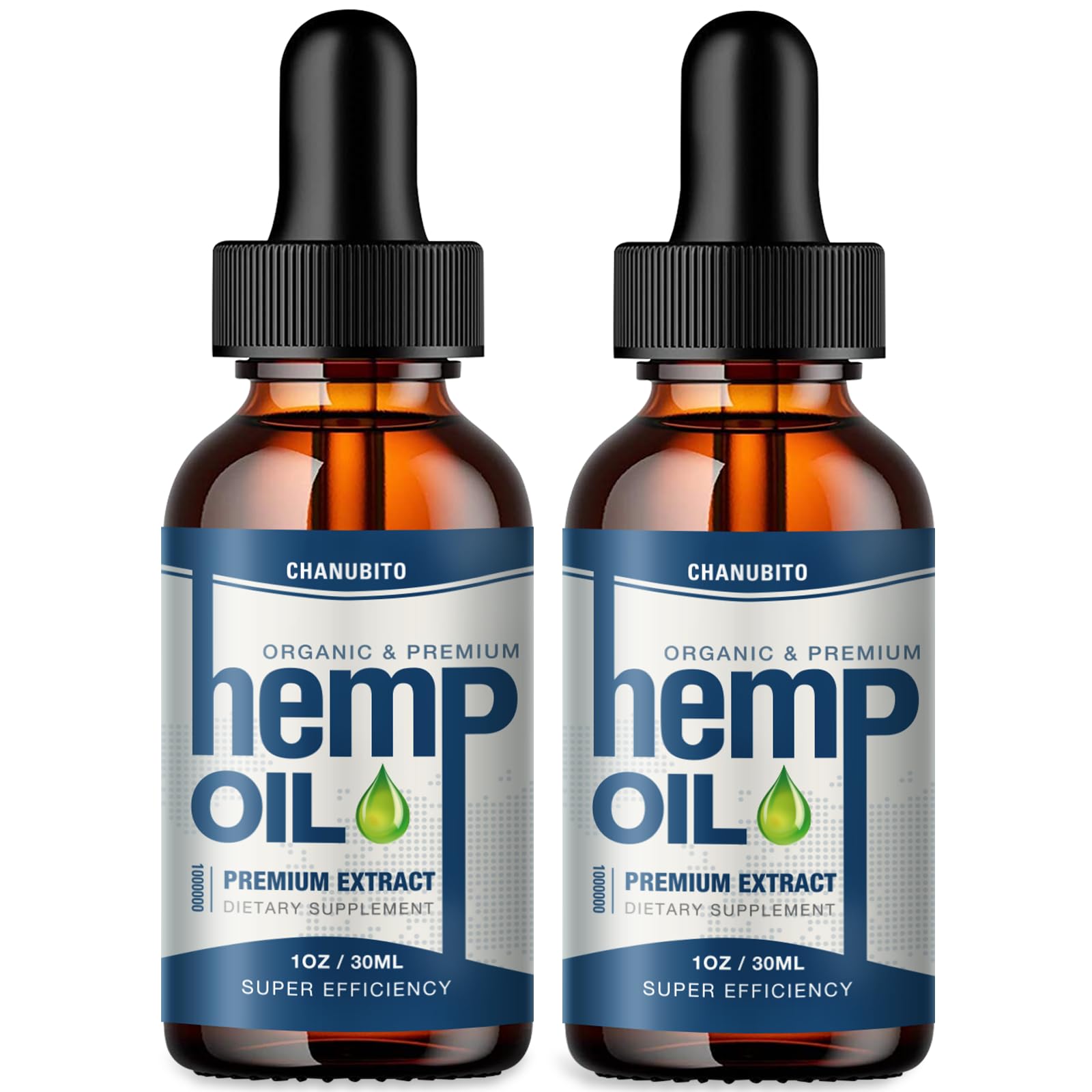 CHANUBITO hemp oil organic high potency bottle for daily mood support
