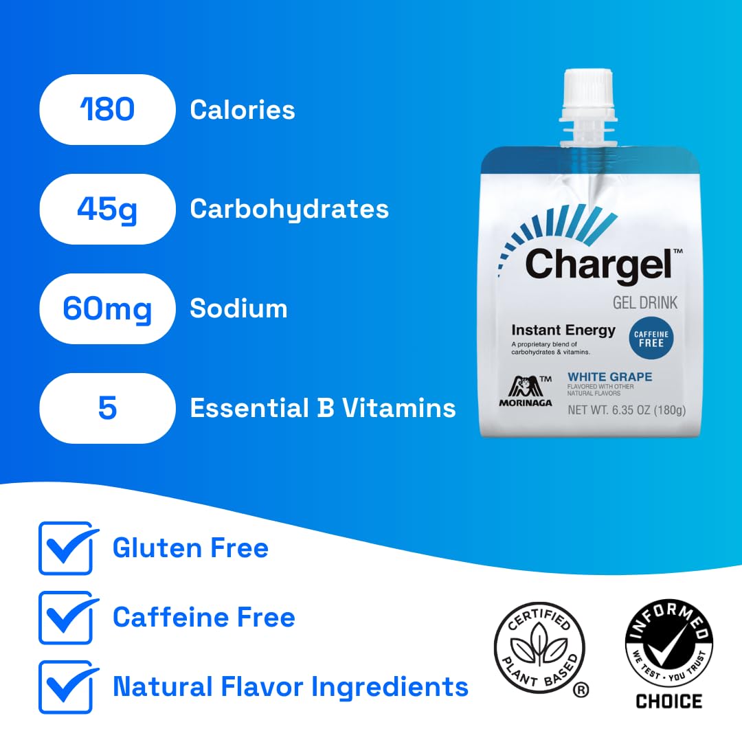 Athlete on the move using Chargel for fast energy