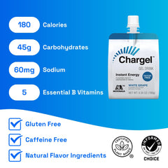 Athlete on the move using Chargel for fast energy