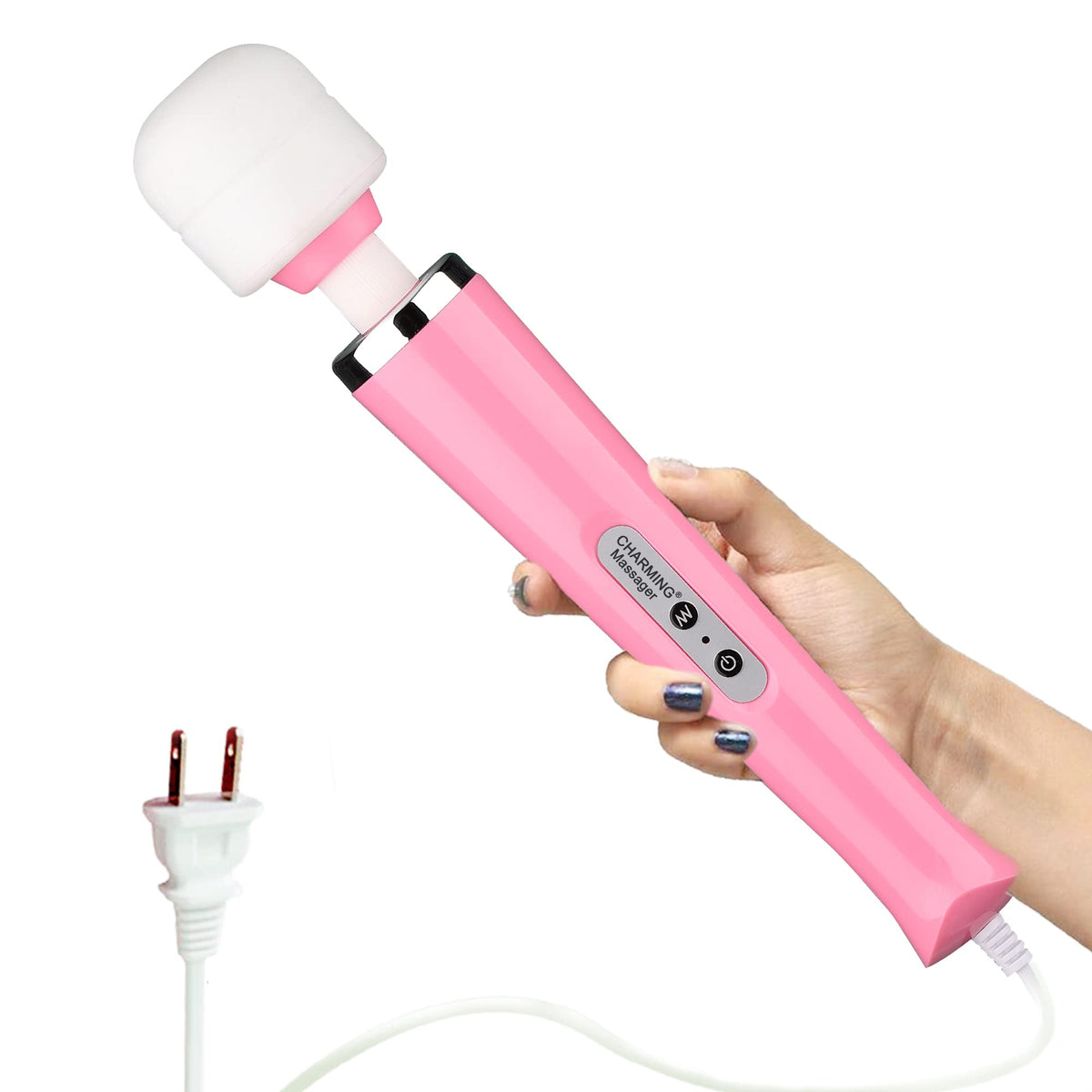 CHARMING back massager pink, side view, for targeted muscle relief after workouts