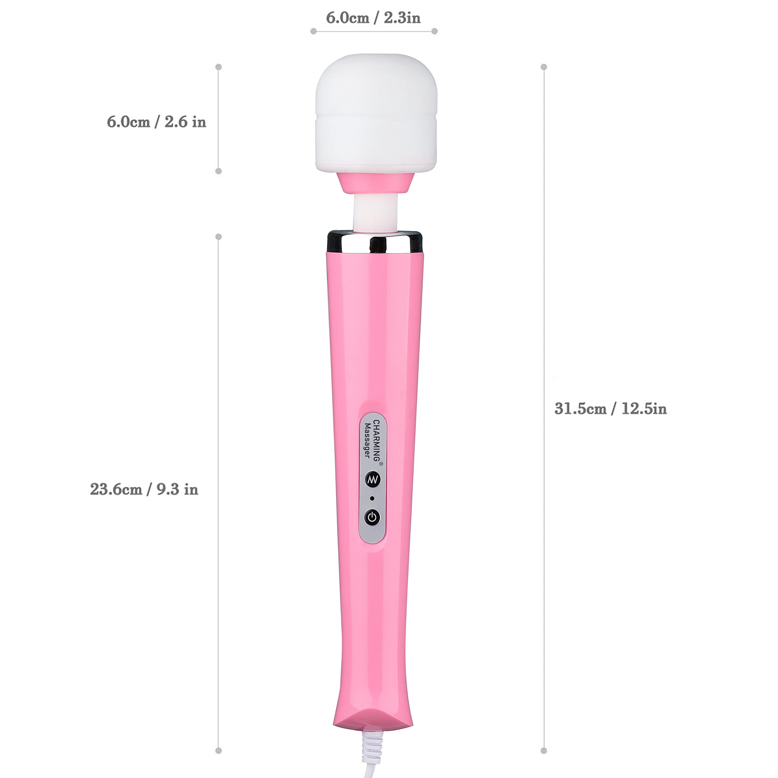 CHARMING handheld massager pink, in-hand use for easy upper body relief