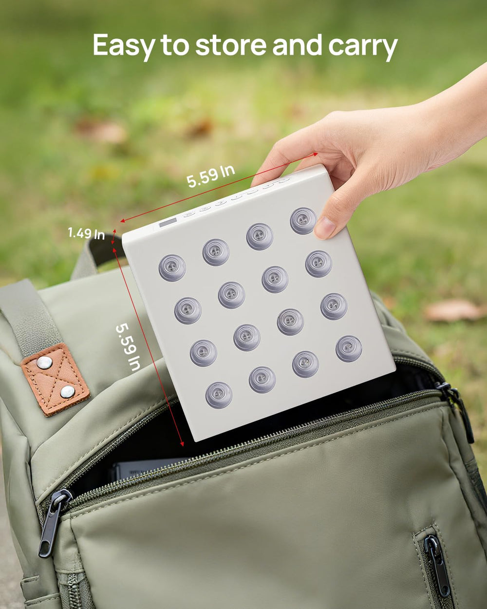 Charmpilot portable device with adjustable intensity for tailored sessions.