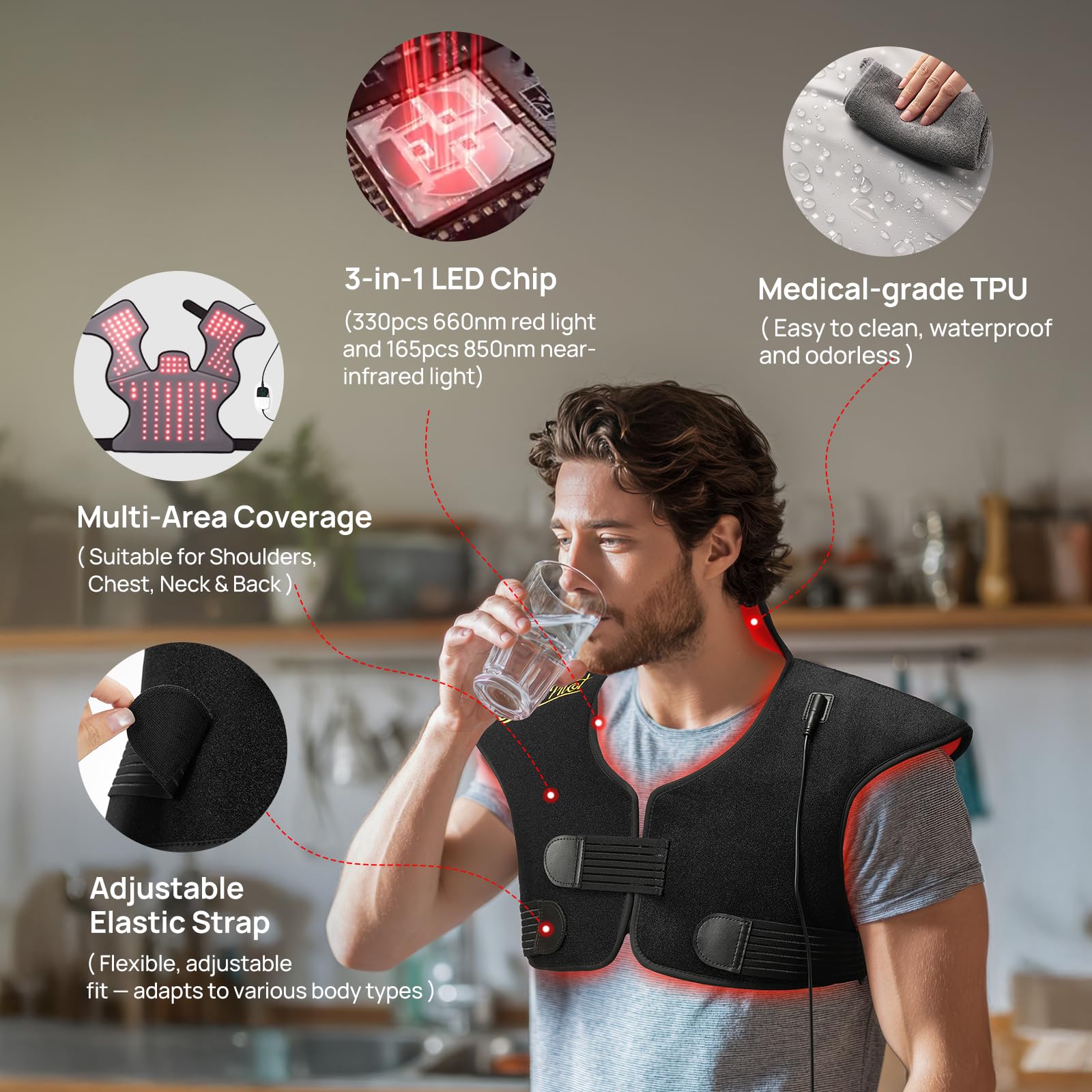 Charmpilot pad showing outer layer designed for sweat resistance and durability.