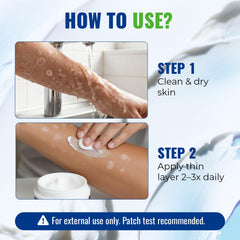 CHARMPOO applied to foot area for comfort