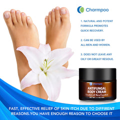 CHARMPOO face and body safe cream application demonstrating versatile use