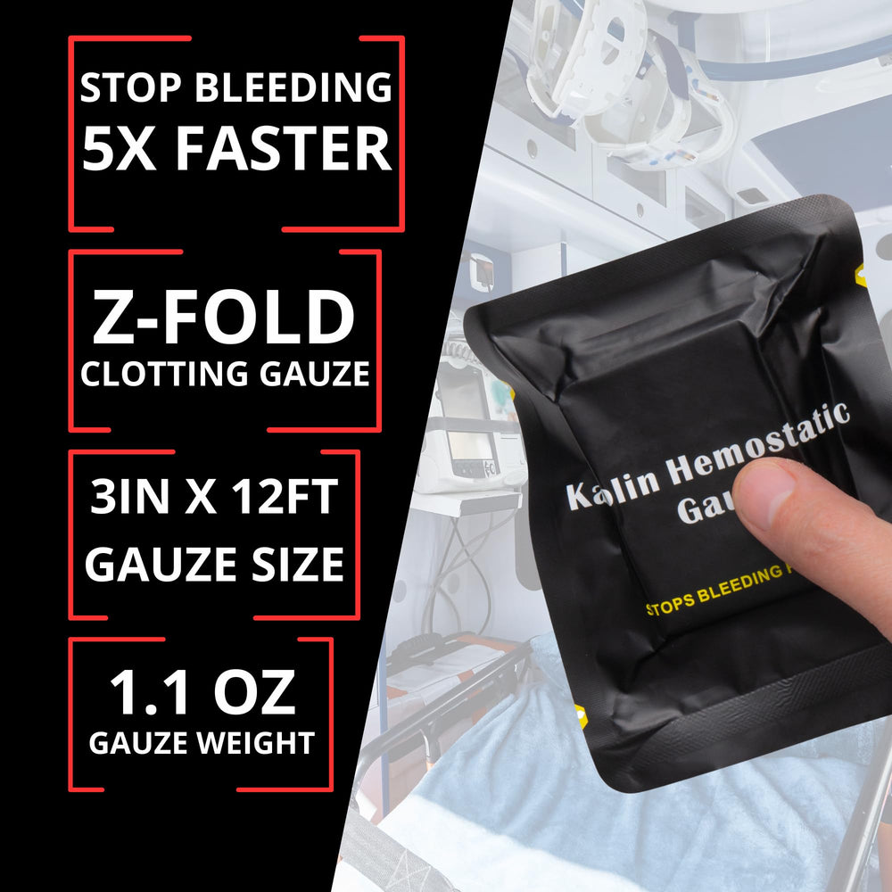 Charter Tactical Z Fold Hemostatic Gauze enables easy wound packing in tight spaces.
