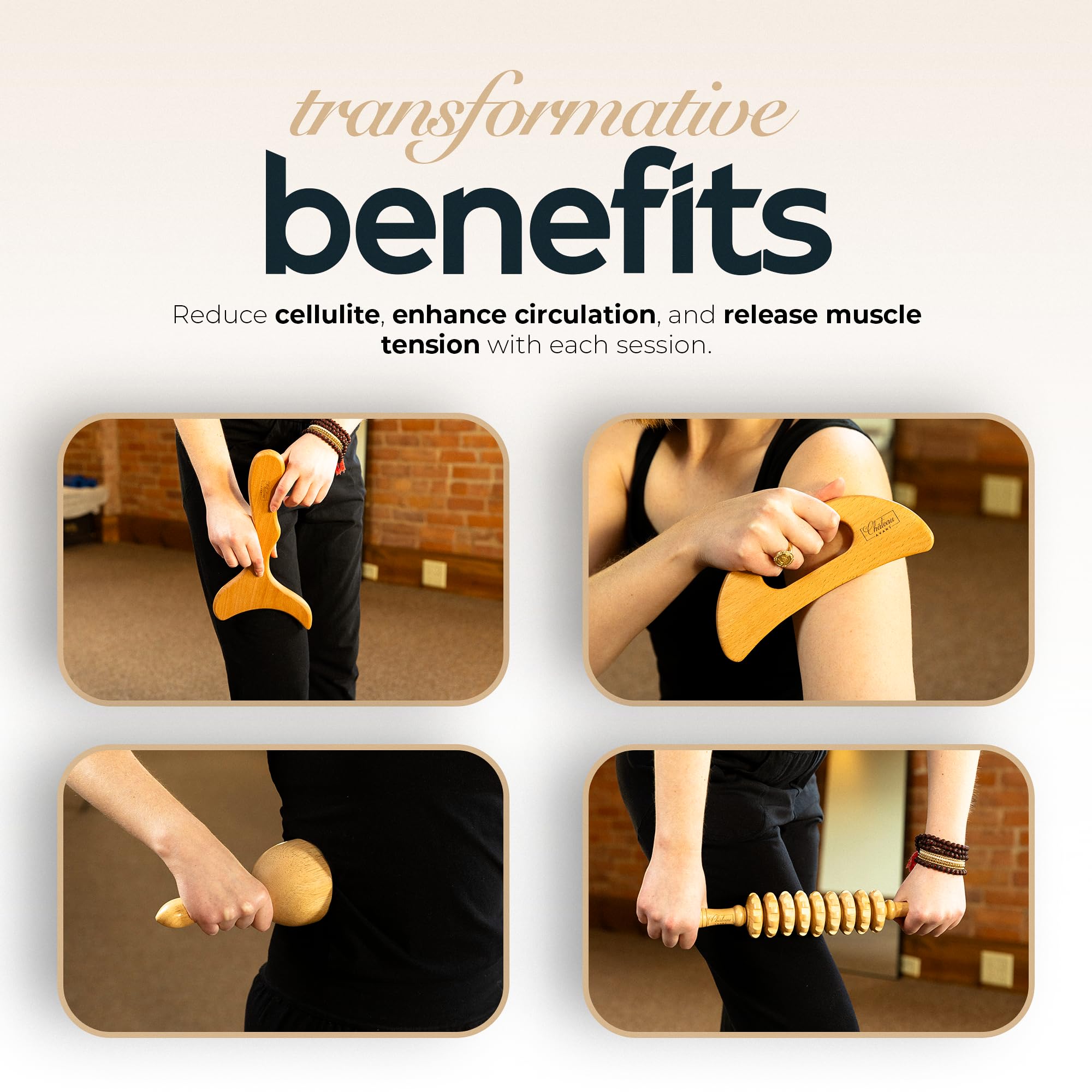 Château Avant rope roller supports dynamic massage and lymphatic rhythm