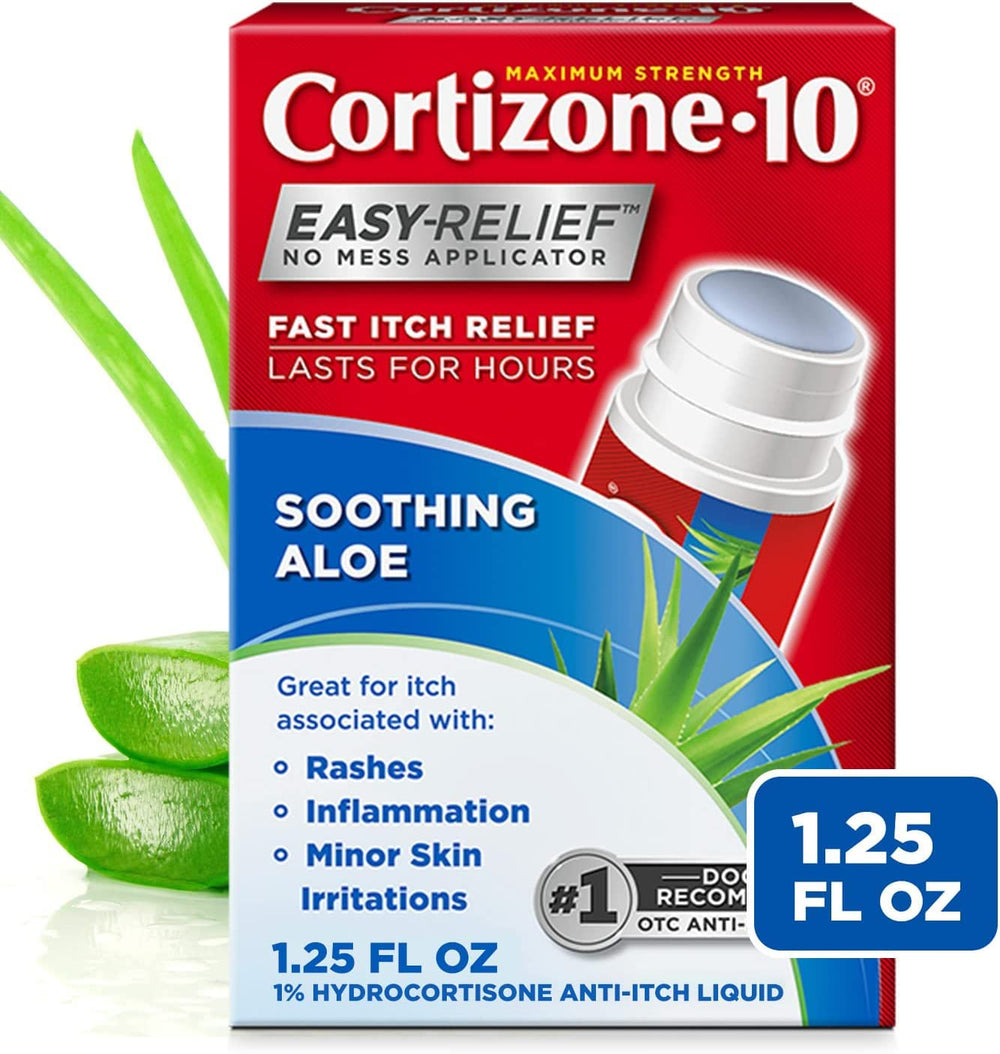 Chattem Cortizone-10 envase con tapa para uso cómodo.