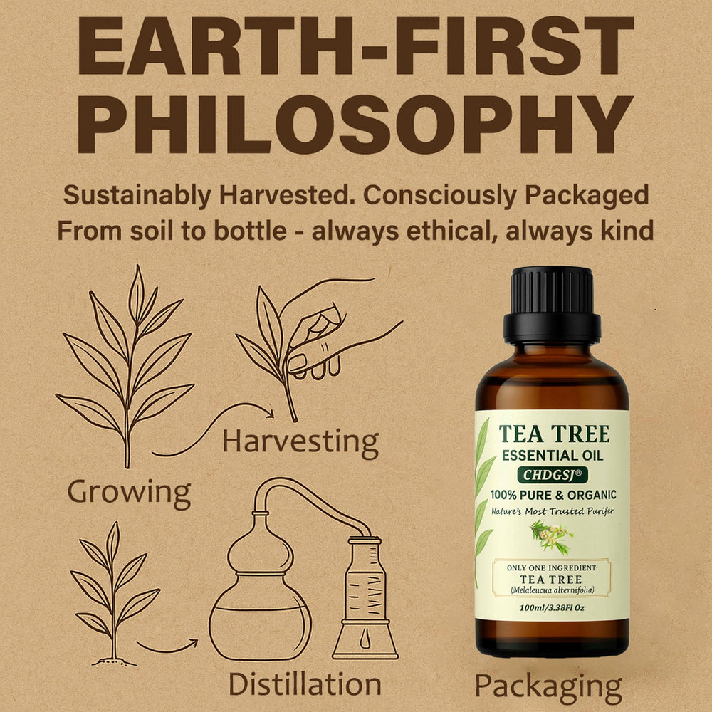 CHDGSJ Tea Tree Oil amber packaging protects potency