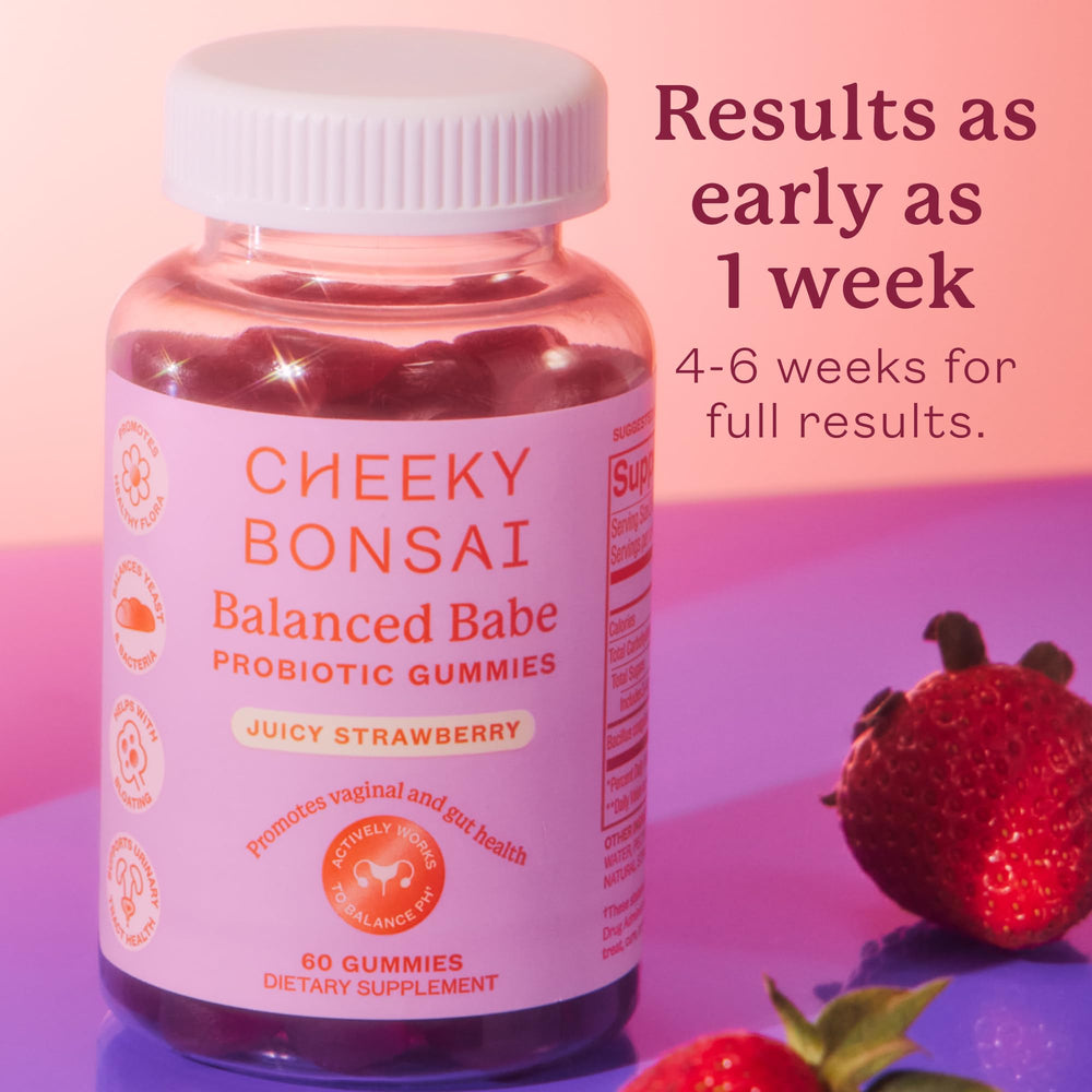 Cheeky Bonsai vaginal health packaging highlights odor management and pH support