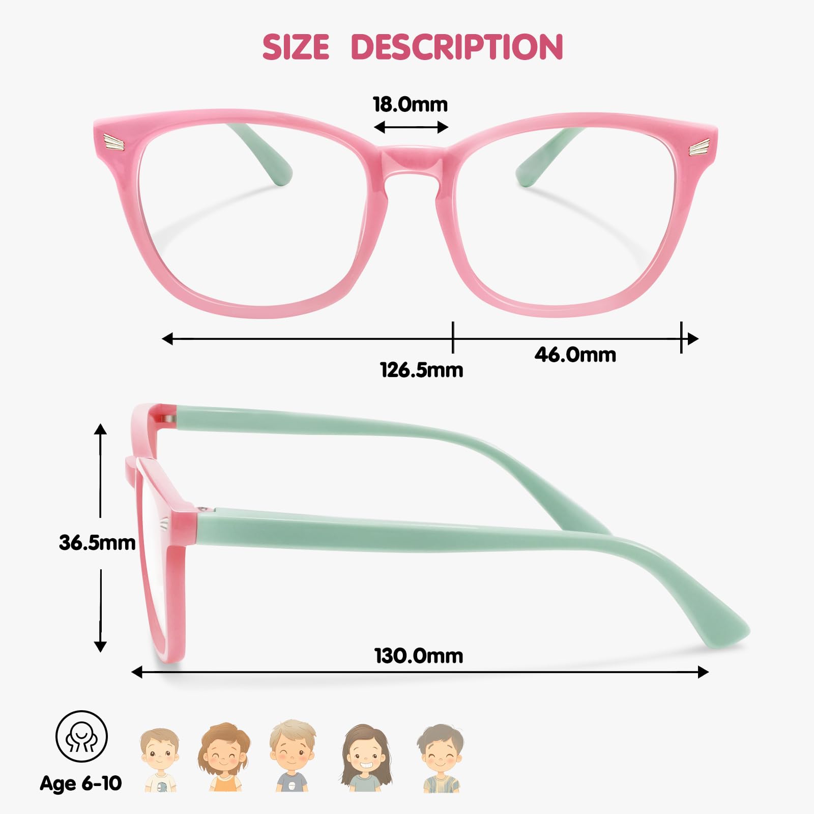 CHEERS DEVICES blue light glasses for kids anti-glare closeup lenses for screen time