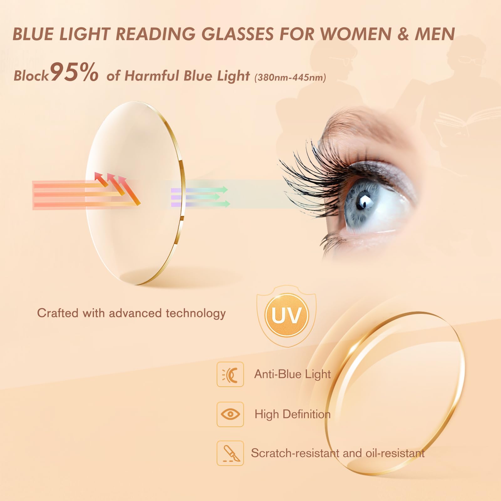 CHEERS DEVICES black 3.0x reading glasses, easy to share with family members.