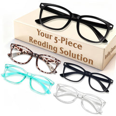 CHEERS DEVICES reading glasses 3.0x five-pack, convenient for use in every room.