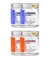 Cheers Liver Combo Restore bottle shows post-drink support for vitality