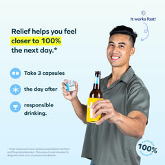 Cheers Relief capsules closeup showing easy-to-take form