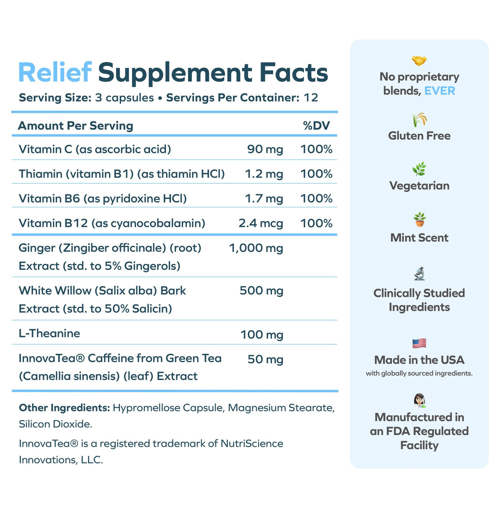 Cheers Relief white willow bark in natural blend