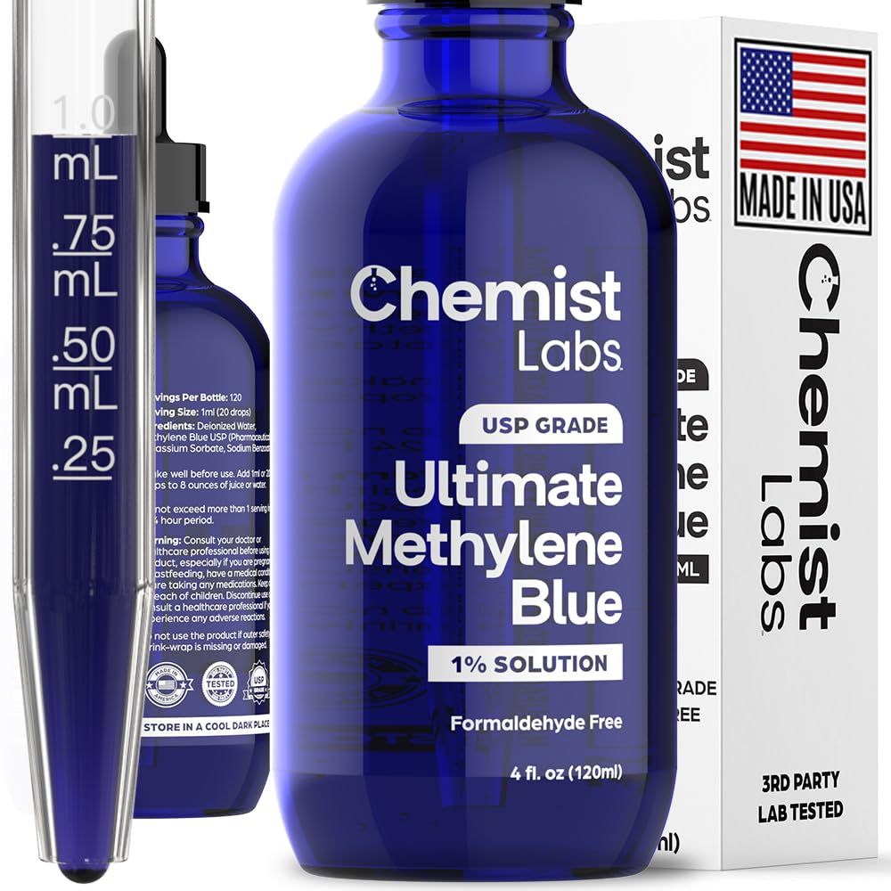 Chemist Labs Blue solution image suggests routine use and reliability.