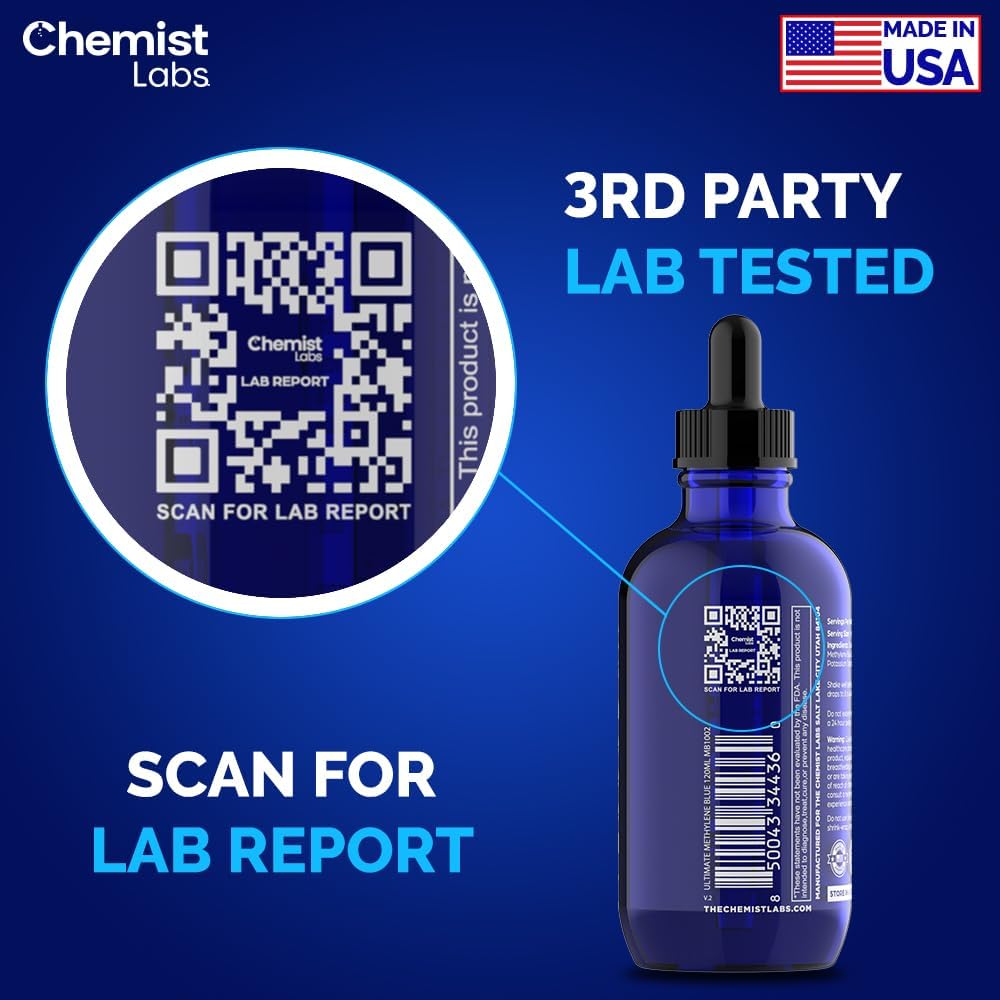 Chemist Labs Third-Party Testing label signals verified identity and quality.