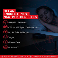 Athlete drinking Cheribundi Sleep after training for overnight recovery