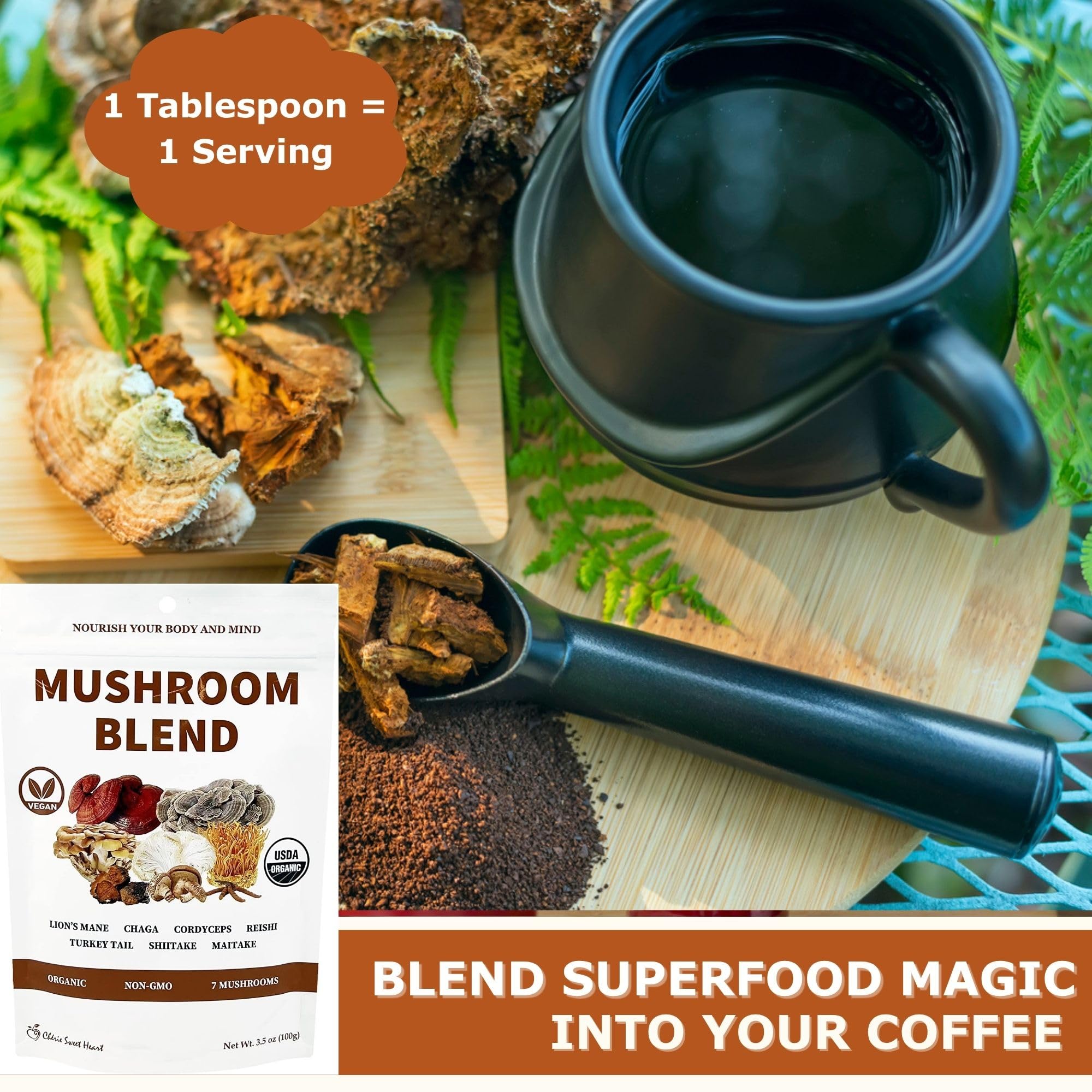 Dissolving Cherie Sweet Heart powder into coffee shows versatile use.