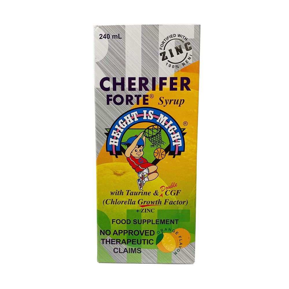 Cherifer Forte Syrup CGF and chlorella details visible on the label