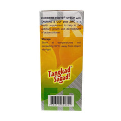 Cherifer Forte Syrup measuring spoon demonstrates easy dosing for kids