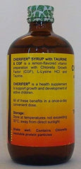 Cherifer syrup ingredients chart highlighting CGF and amino acids
