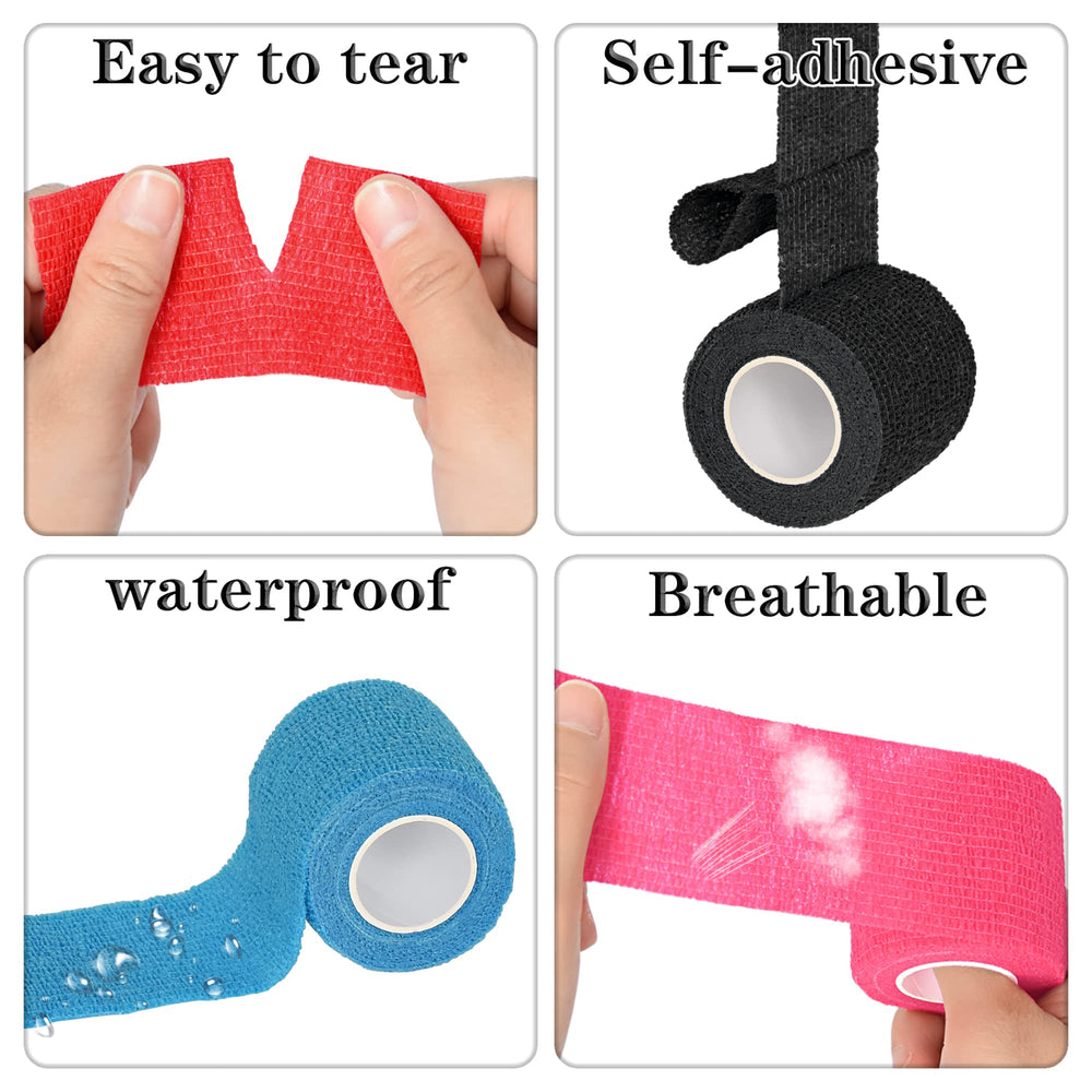 Chewarelly blue bandage wrap demonstrates versatile athletic wrap for ankles and wrists