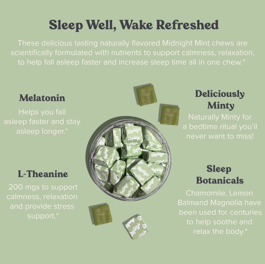 CHEWSY Peaceful Sleep bite enriched with L-Theanine for relaxation before bed