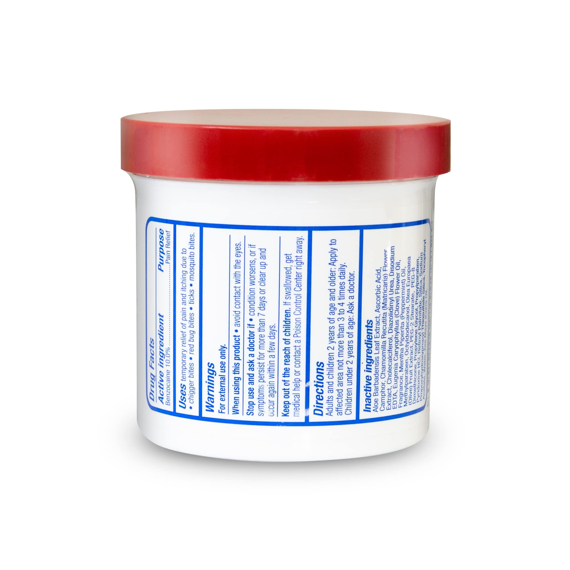 Chiggerex ointment applied to skin for itching relief