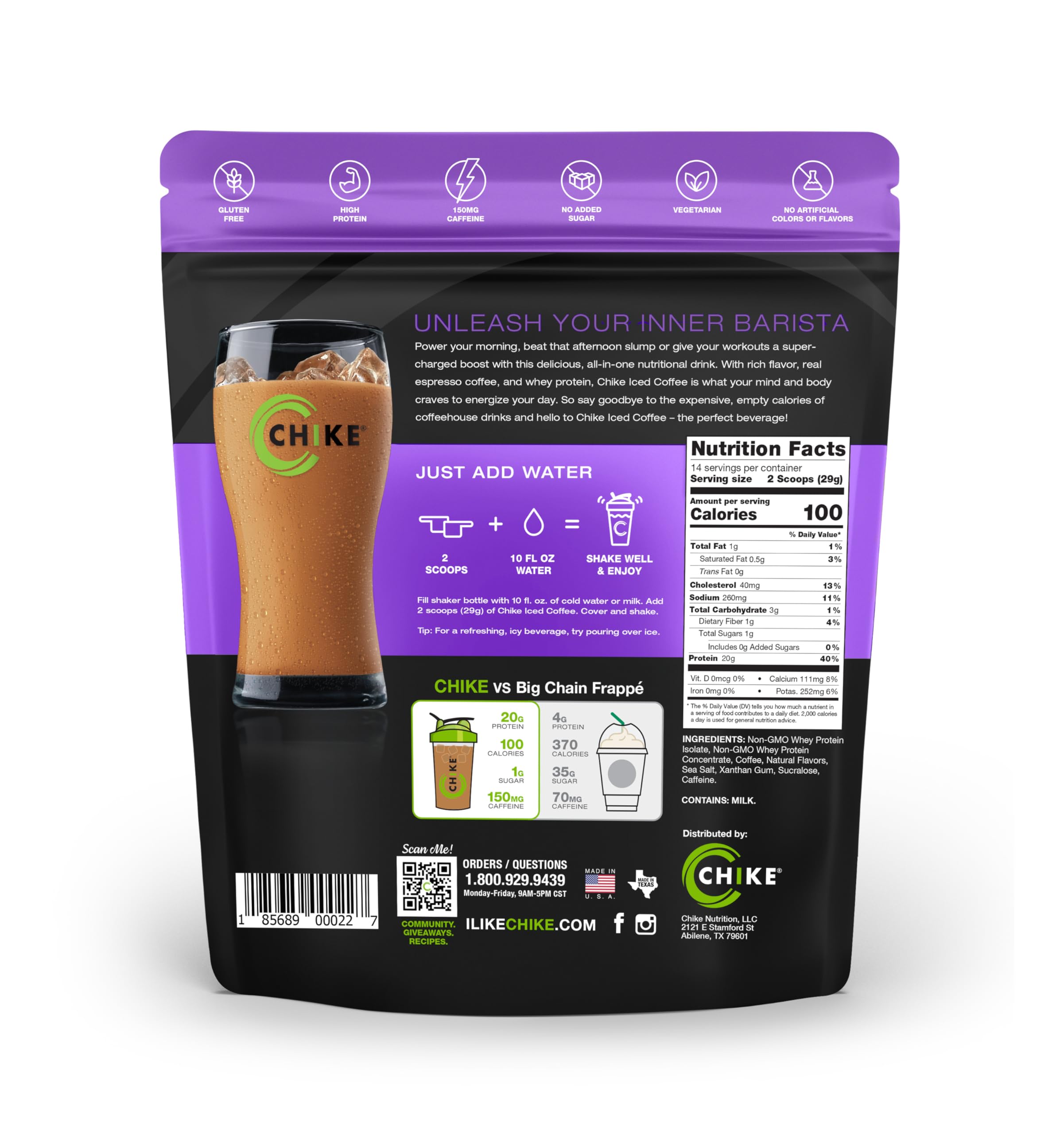 Chike Caramel Iced Coffee pour demonstrates ready-to-drink convenience for mornings.