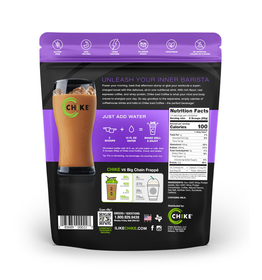 Chike Caramel Iced Coffee pour demonstrates ready-to-drink convenience for mornings.