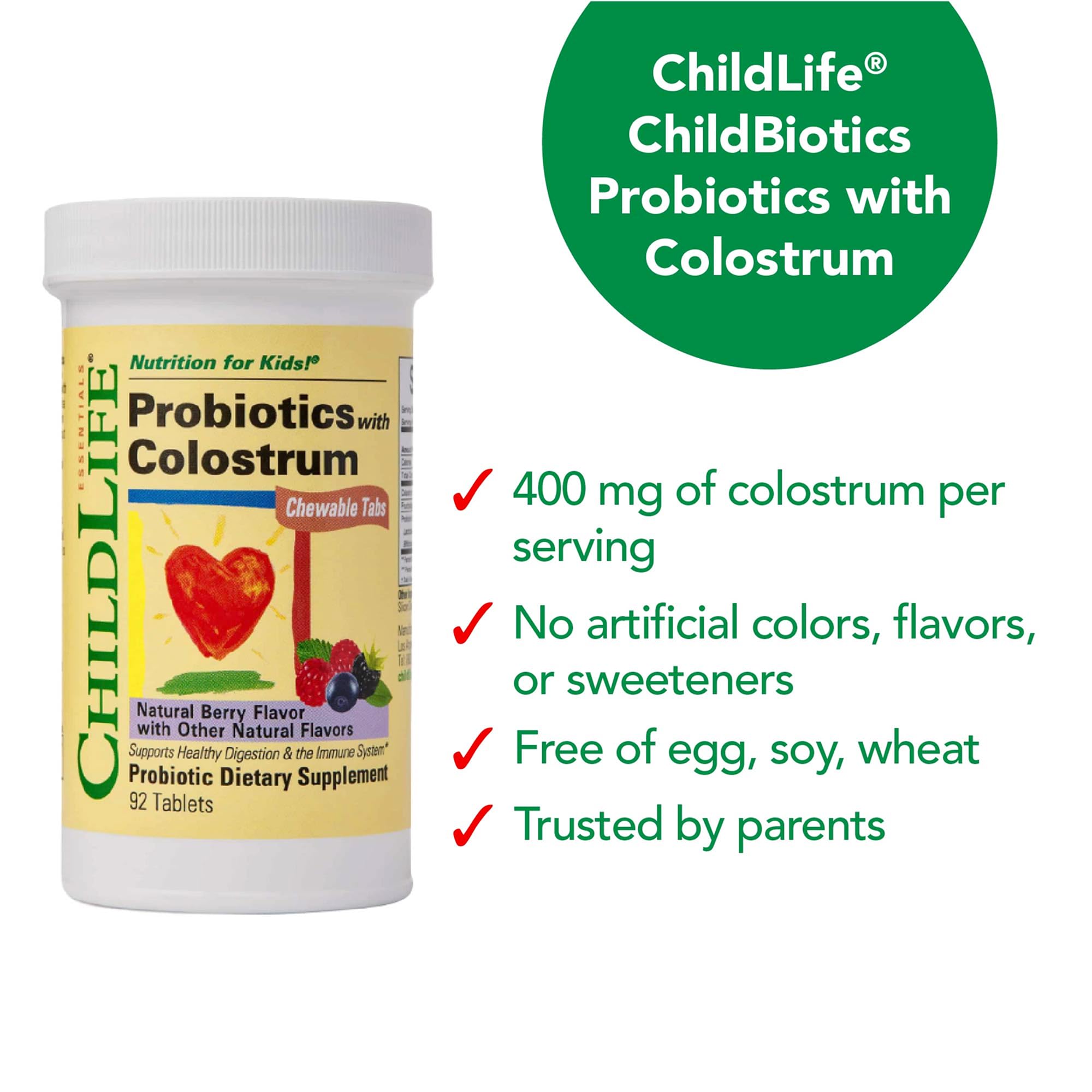 CHILDLIFE ESSENTIALS ChildBiotics kid taking chewables, demonstrating easy daily routine.
