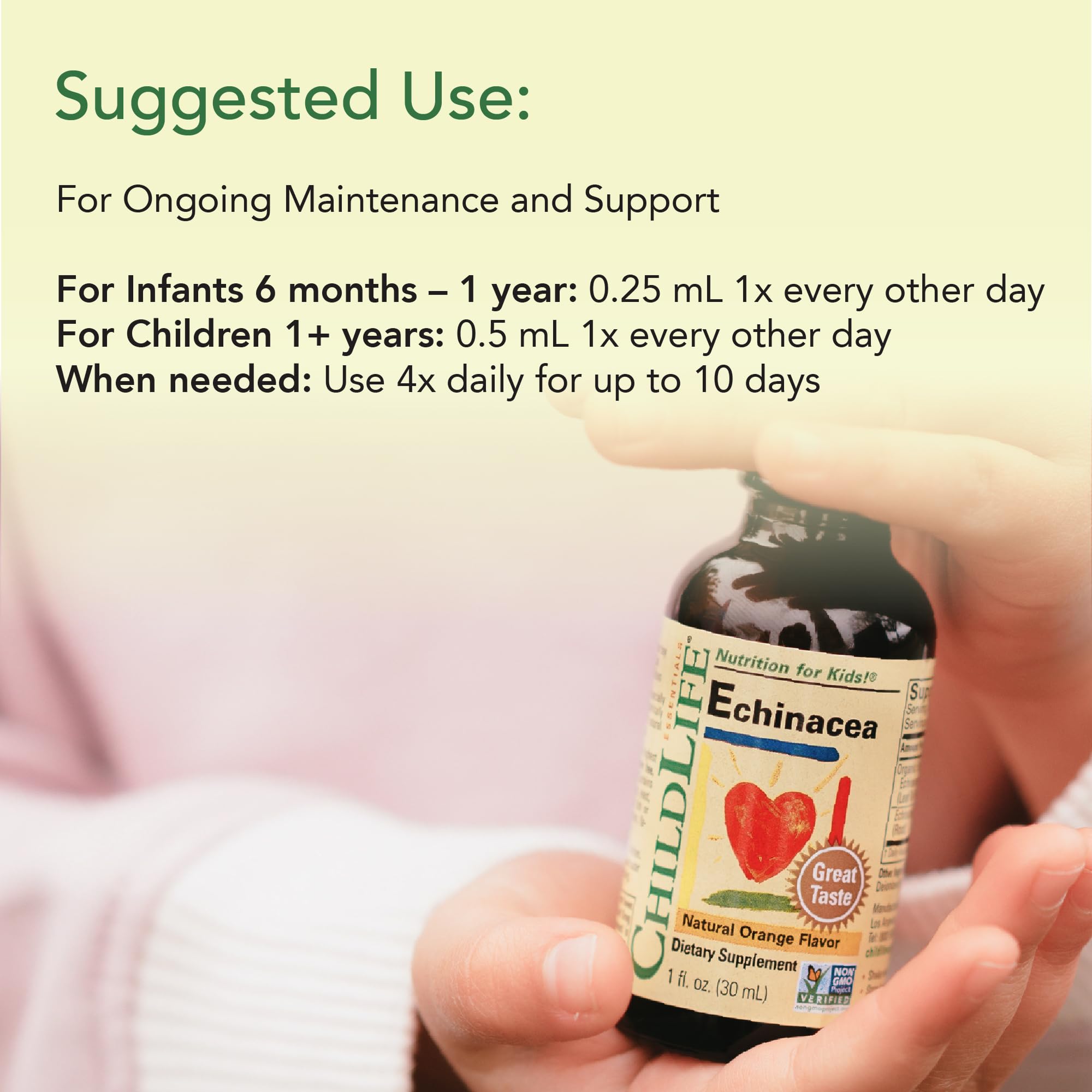 CHILDLIFE ESSENTIALS Echinacea Kids serving idea for daily routines.