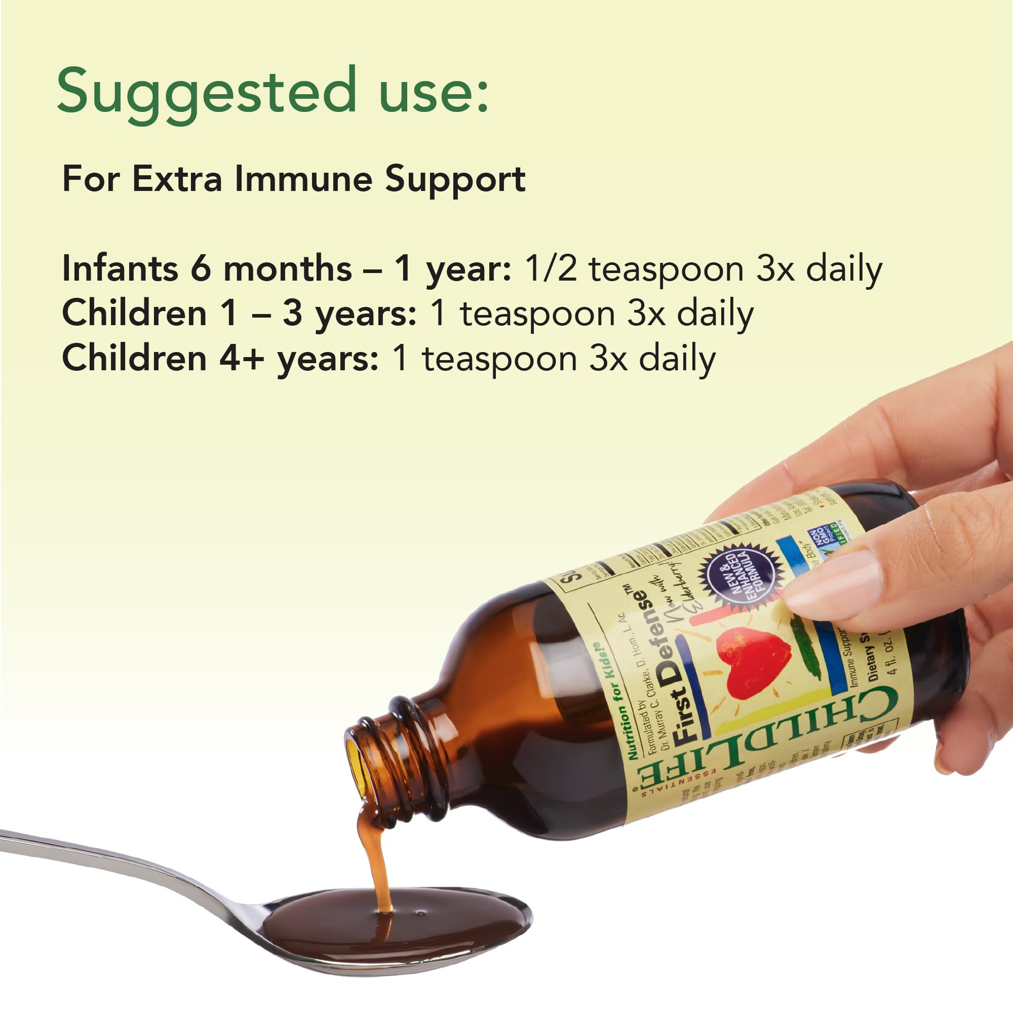 CHILDLIFE ESSENTIALS First Defense liquid format ideal for gentle daily use