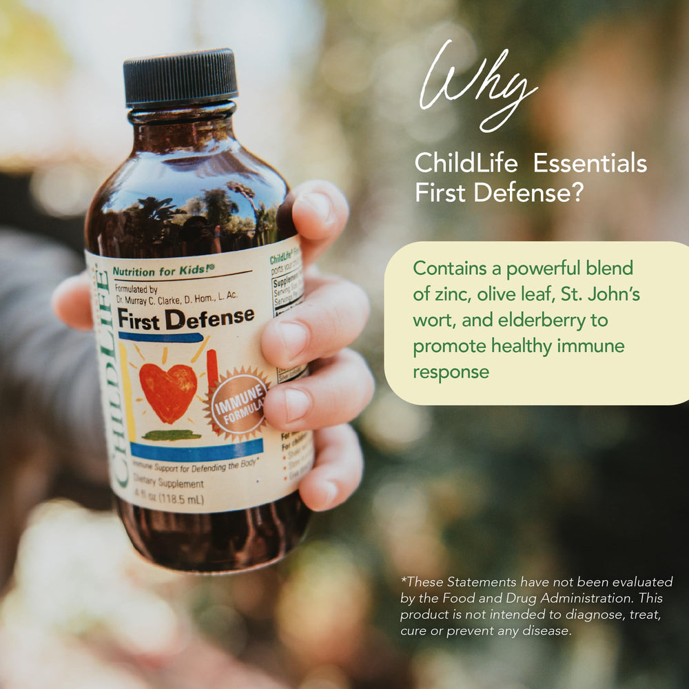 CHILDLIFE ESSENTIALS First Defense St. John's Wort bottle with herbal blend