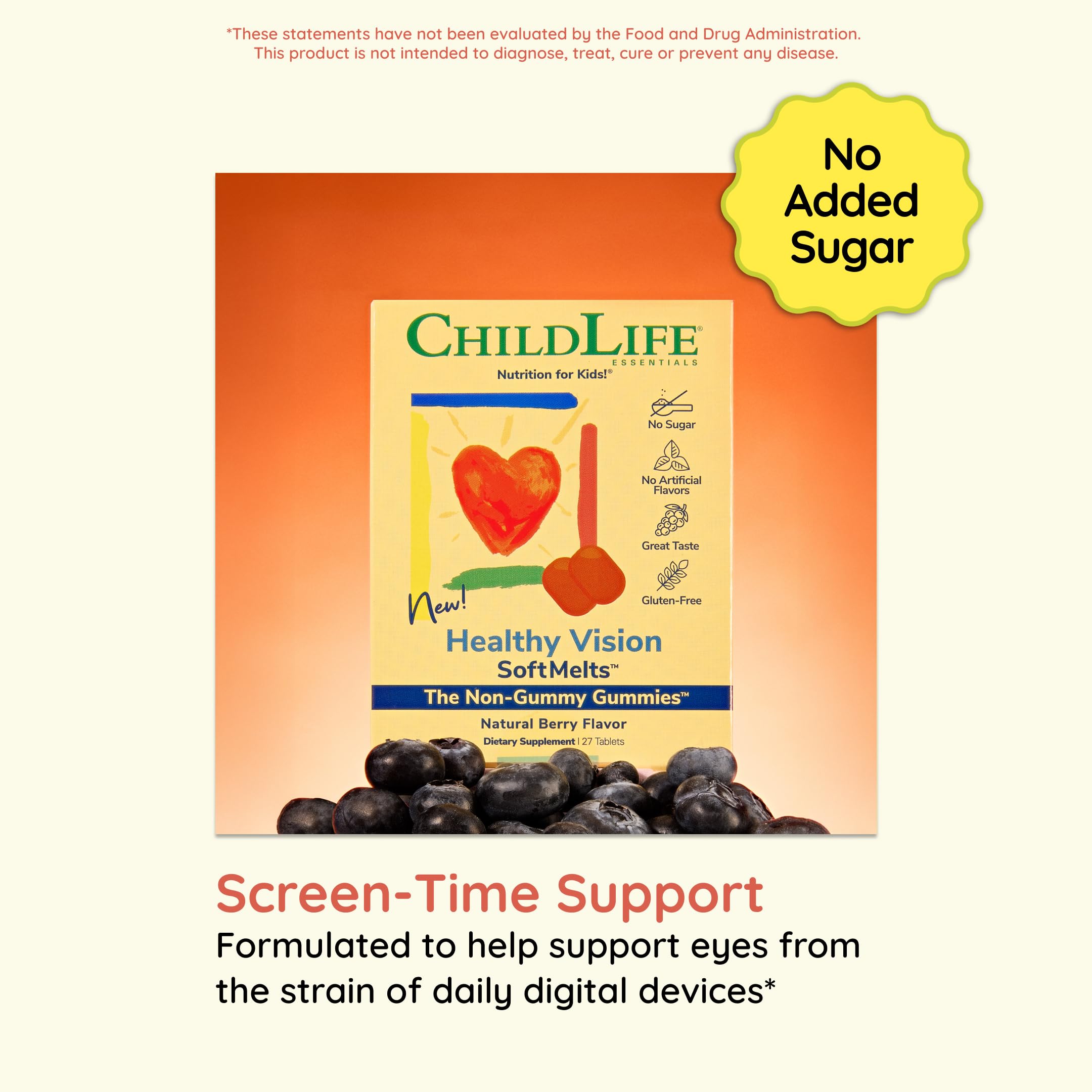 CHILDLIFE ESSENTIALS berry flavor SoftMelt gummies for kids.
