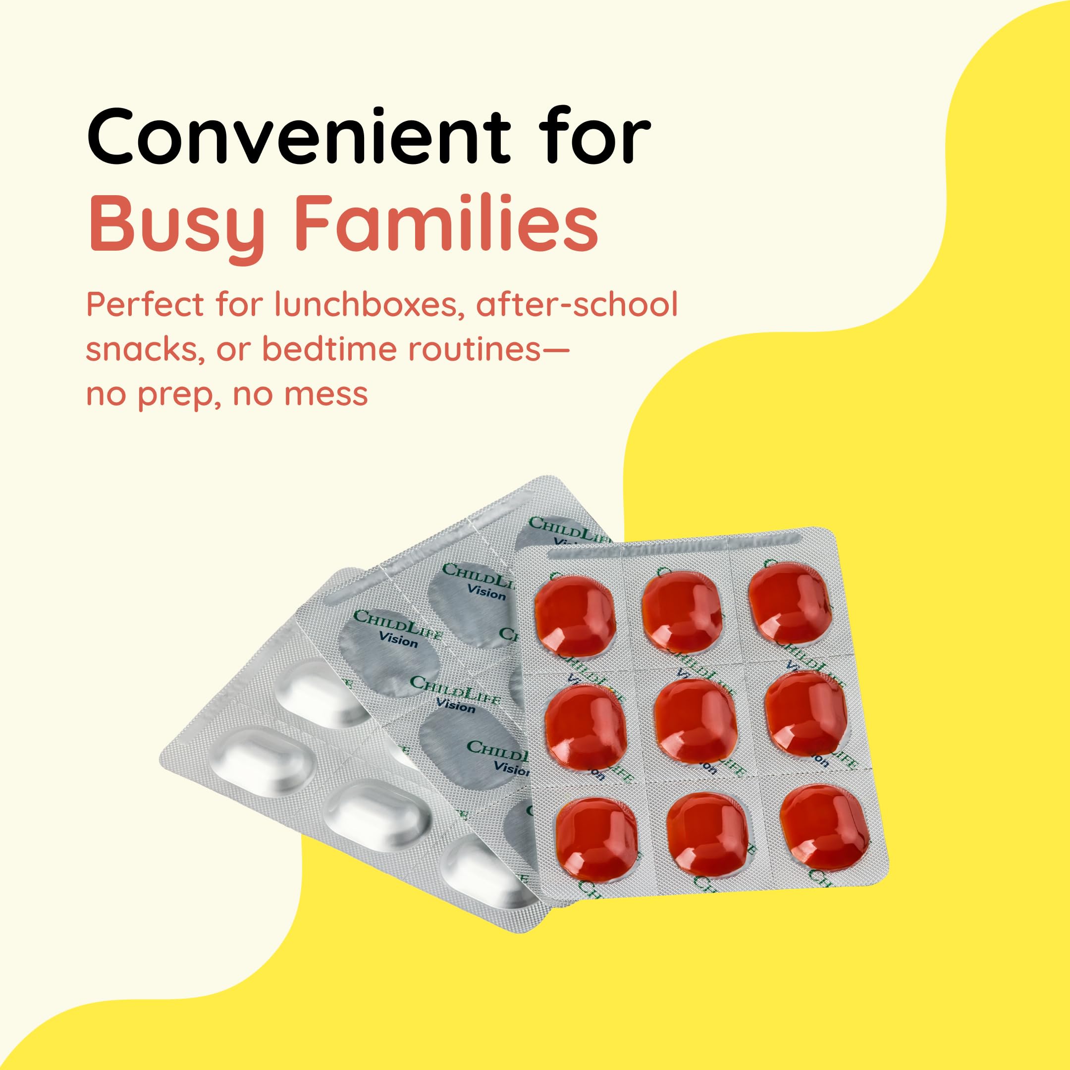 CHILDLIFE ESSENTIALS berry gummies closeup showcasing kid-friendly design.