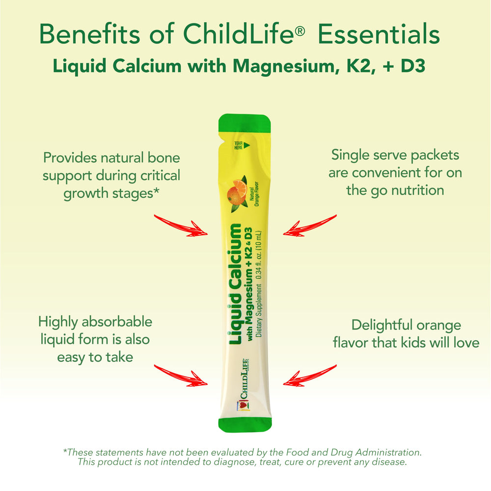 ChildLife Essentials dosage guidance for infants and older children.